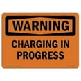 thumbnail image 1 of 10 x 14 in. OSHA Warning Sign - Charging in Progress, 1 of 1