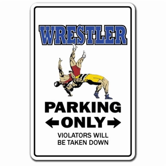 10 x 14 in. Wrestler Sign