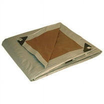 10 x 15 ft. Heavy Duty Polyethylene Reversible Tarp, Brown & Silver