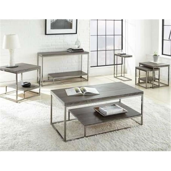 10 x 18 x 25 in. Lucia Chairside End Table with Nickel