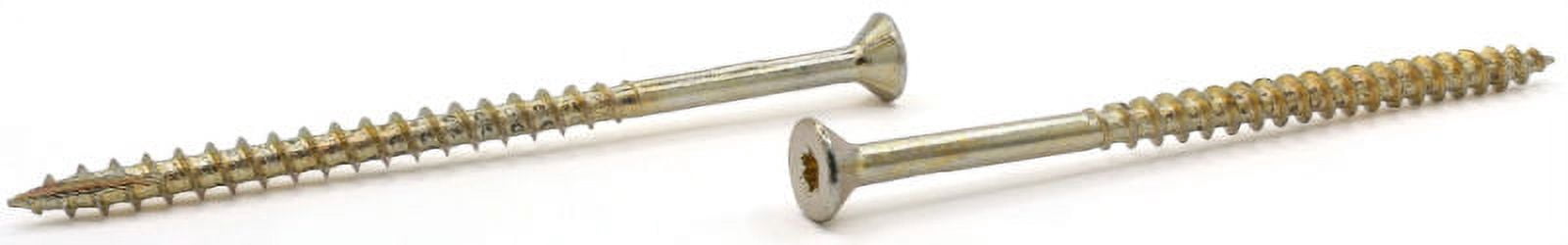 #10 x 2 1/2" Exterior Wood Screws / Six-Lobe (TorxÂ®) / Flat Head / Type 17 Pt / Steel / Zinc Yellow / With Nibs - 1500 Piece Carton