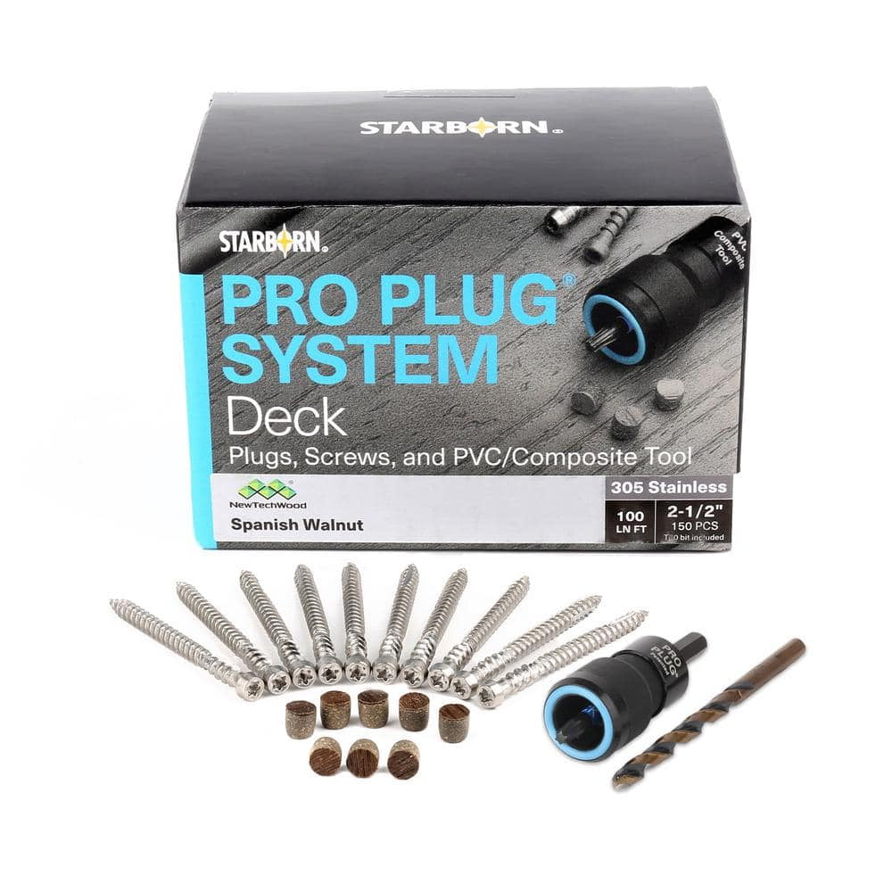 10 x 21/2 in. Stainless Steel Star Drive Flat Undercut Composite Pro