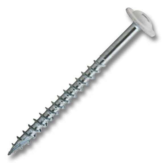 #10 x 2-1/2 in. Zinc #2 Square Philips Combo Round Washer PTD White Head Double Auger Coarse Thread 1000 Per Box
