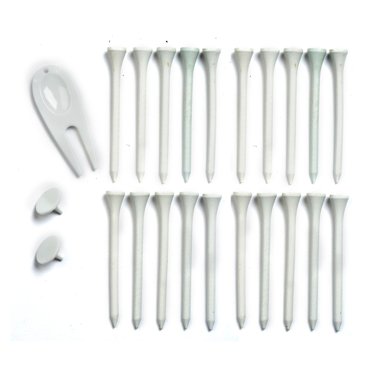 10 x 2 3/4" Golf Combo / Tournament Packs - 20 Tees, 2 Ball Markers, 1 Divot Tool Per Pack