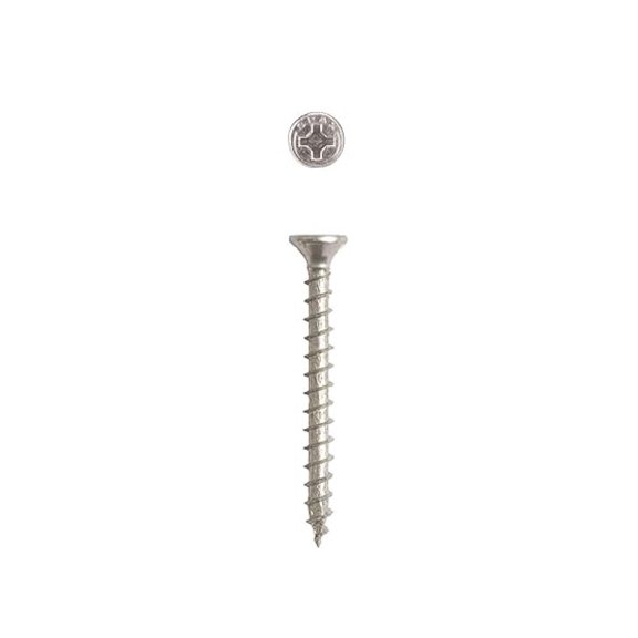 #10 x 2 Interior Flat Head Wood Screws Construction Phillips Square Unidrive (Pack of 5/525 Total /105 EA Pack) Bit Included Countersunk Flush Finish