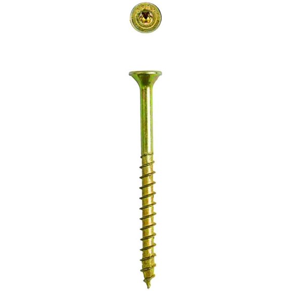 #10 x 2 Interior Flat Head Wood Screws Construction Torx T-Star Plus (Pack of 5/535 Total /107 EA Pack) Bit Included Countersunk Flush Finish