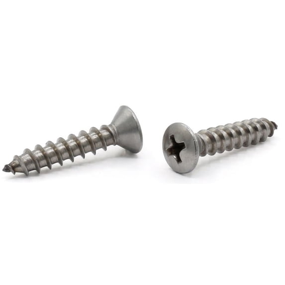#10 x 2" Type A Self-Tapping Screws / Phillips / Oval Head / Steel / Zinc - 2000 Piece Carton