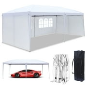 10 x 20 Ez Pop Up Party Tent Patio Wedding Canopy Gazebo Pavilion Car Tent W/4 Side Walls