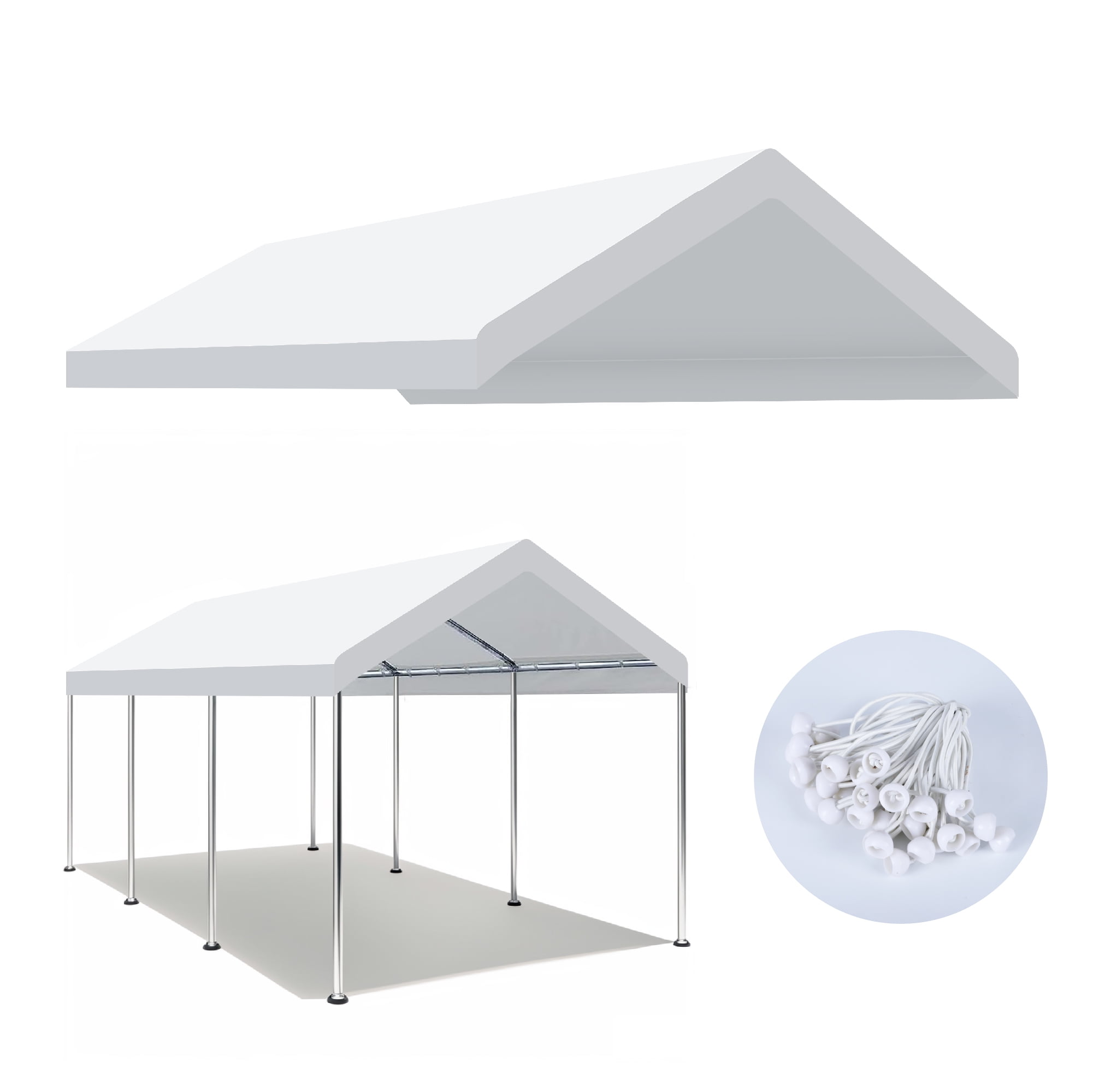 10 x 20 Ft Carport Replacement Canopy Cover Garage Top Tent Shelter ...