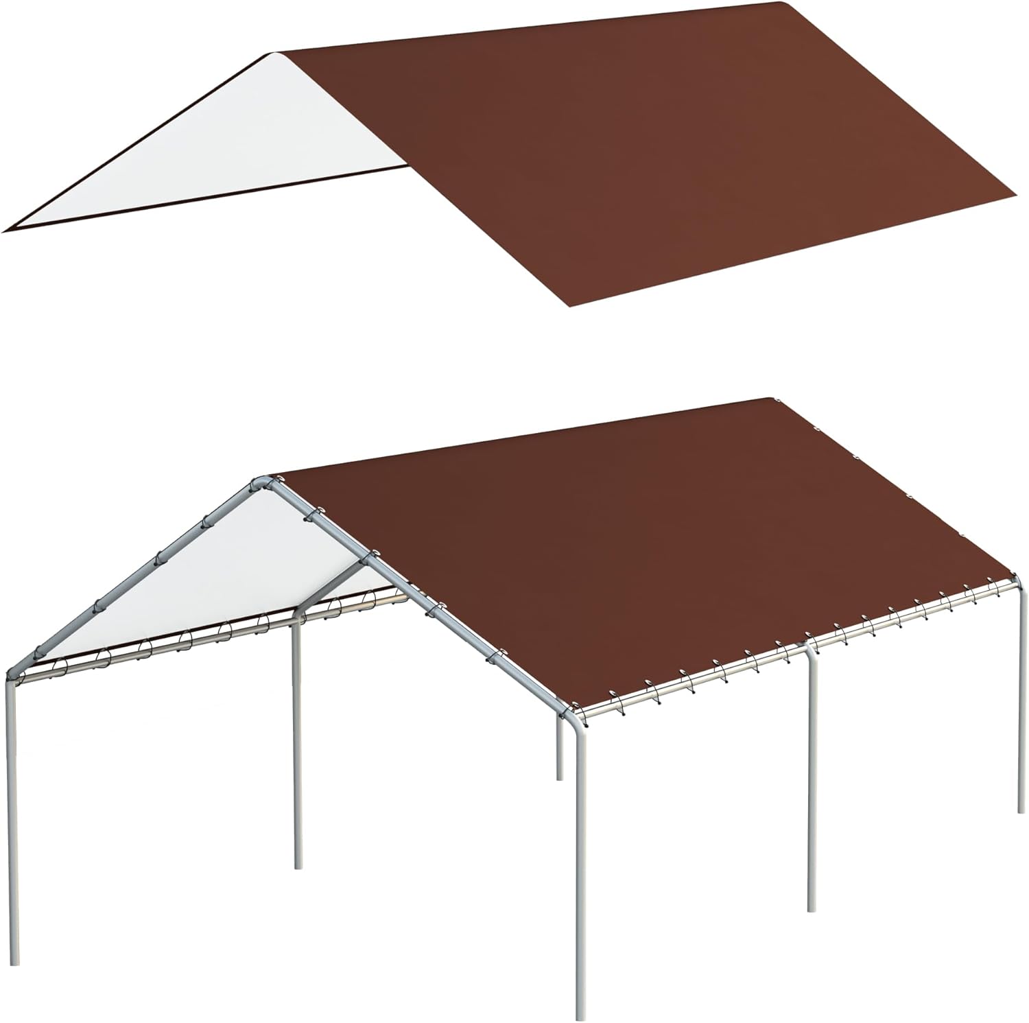 10 X 20 Ft Carport Replacement Canopy Cover Garage Top Tent Shelter 