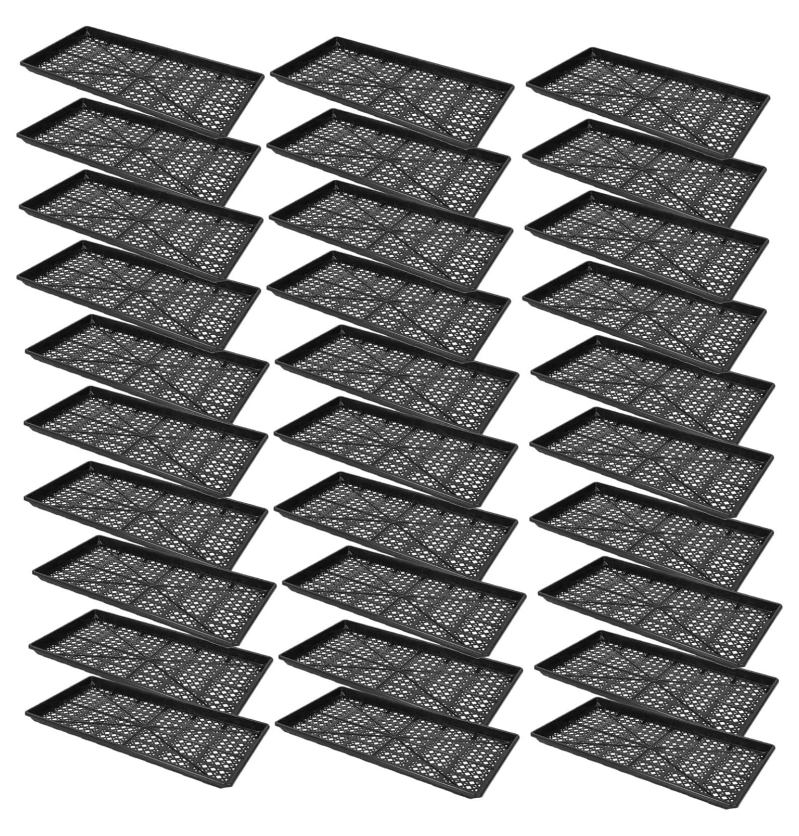 10” x 20” Heavy Duty Mesh Plastic Seed Starting Tray, Black, 1” (Pack ...
