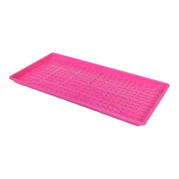 10" x 20" Heavy Duty Mesh Plastic Seed Starting Tray, Magenta, 1" - Ensures Water Drainage and Aeration, Perfect for Greenhouses or Indoor Gardening