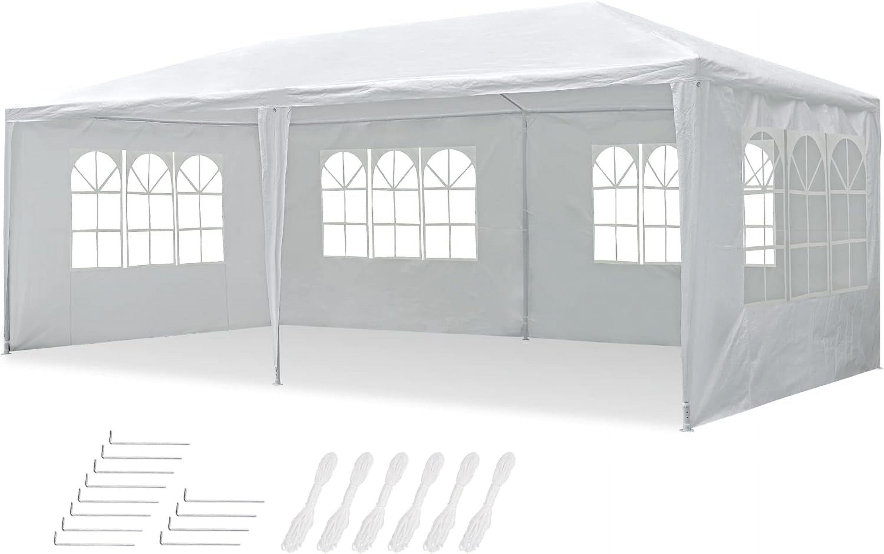 10' x 20' Outdoor Wedding Party Tent 6 Sidewalls White