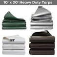 thumbnail image 1 of 10'x 20' Waterproof Tarp and Cover Tarpaulin with Grommets and Reinforced Edges Rip/Tear Proof Tarpaulin Lonas, 1 of 7