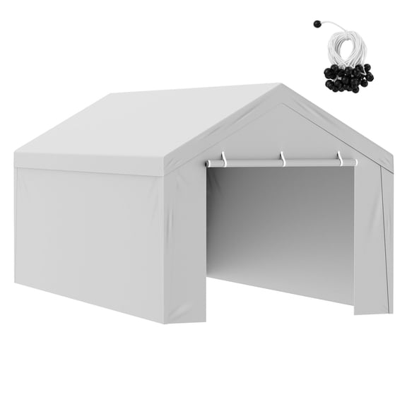 10 x 20 ft All Round Protection Carport Replacement Shelter Tarp Gray