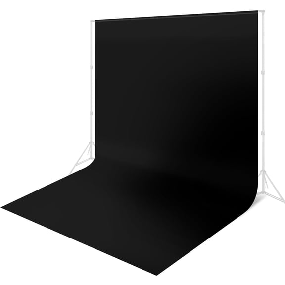 10 x 20 ft Backdrop Background Black Screen Black Backdrop for Photography Video Recording Picture Shooting high Density Polyester Fabric Pure Recording Parties Curtain