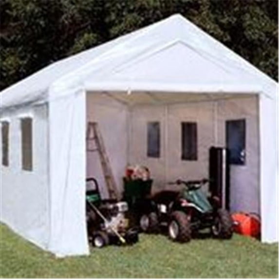 10 x 20 ft. Hercules Snow Load with Enclosure Kit - 8 Leg Canopy, White