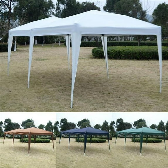 10 x 20 ft. Outdoor EZ Pop Up Folding Party Tent Cross Bar - White - 10 x 20 ft.