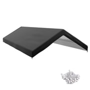 10 x 20ft Carport Replacement Canopy, UV Resistant, with Ball Bungee Cords, Dark Gray