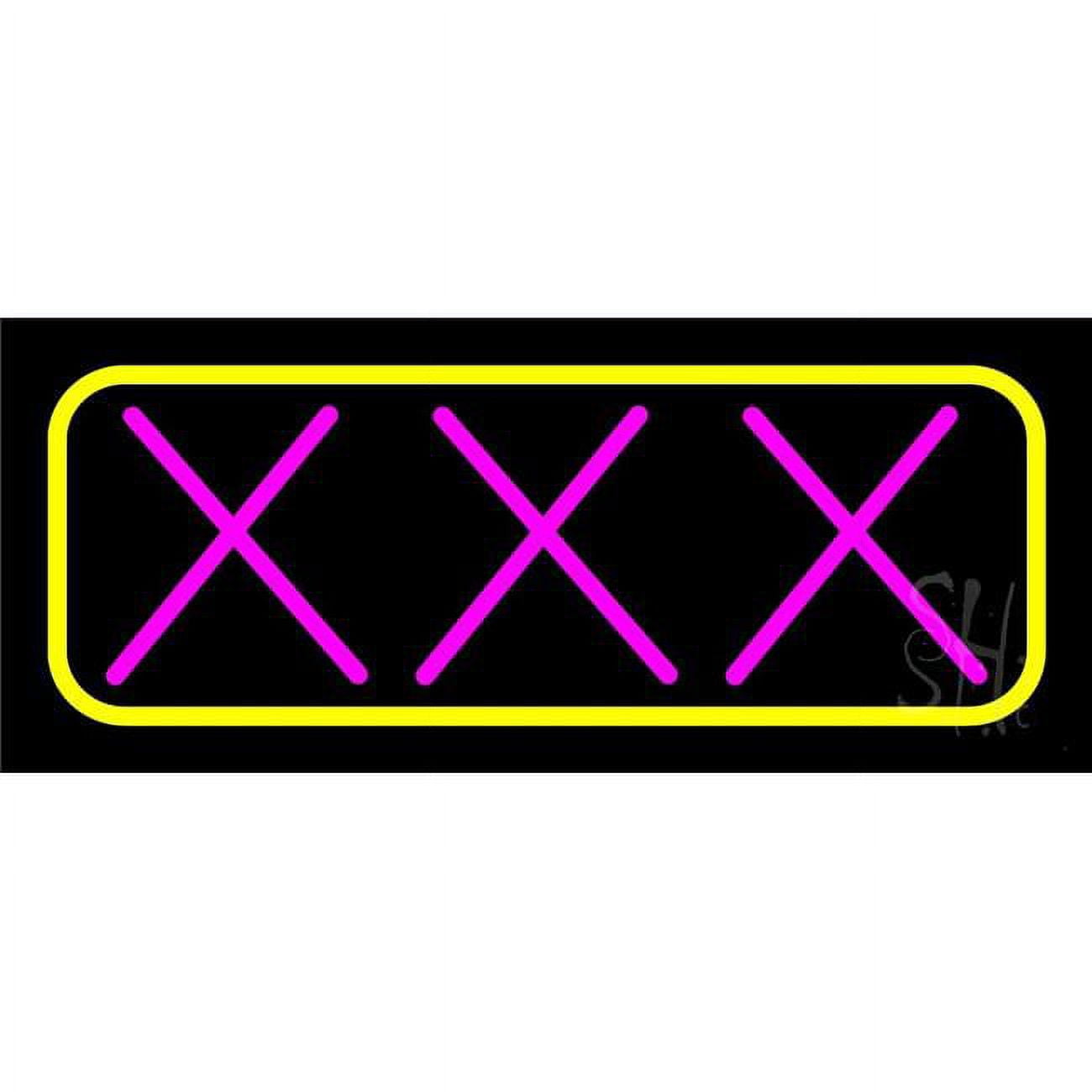 10 x 24 in. Pink XXX Neon Flex Sign - Pink & Yellow - Walmart.com