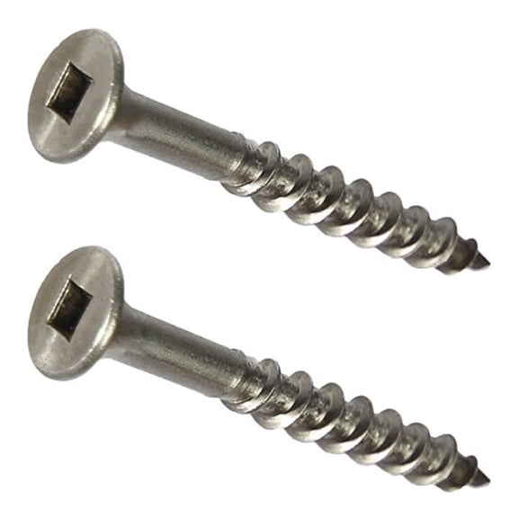 #10 x 3-1/2" Deck Screws 18-8 Stainless Steel, Square Drive, Type 17 Wood Cutting Point, Quantity 100, Size Number 10 x 3-1/2" Long by DyGTyX
