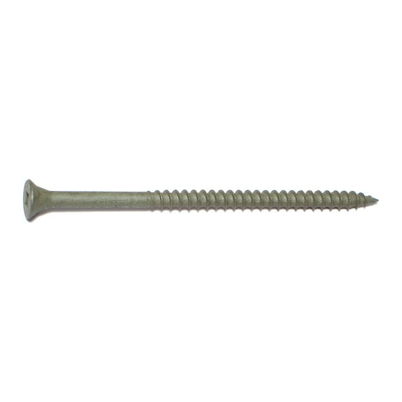#10 x 3-1/2" Green XL1500 Coated Steel Square Drive Bugle Head Deckselect Deck Screws DKSBS-132