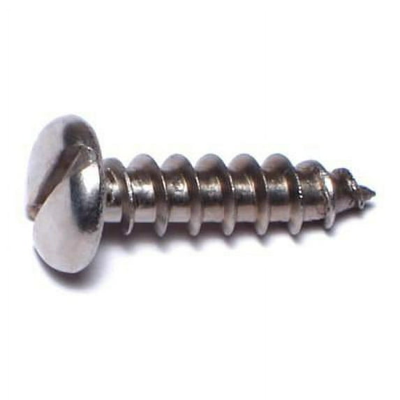 #10 x 3/4" 18-8 Stainless Steel Slotted Pan Head Sheet Metal Screws SMSPSS-364