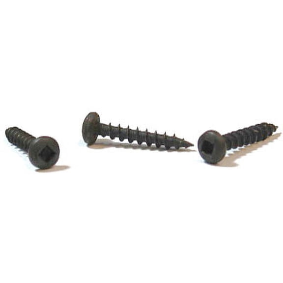 #10 x 3/4" Deep Thread Wood Screws / Square / Pan Head / Steel / Black Oxide - 7000 Piece Carton