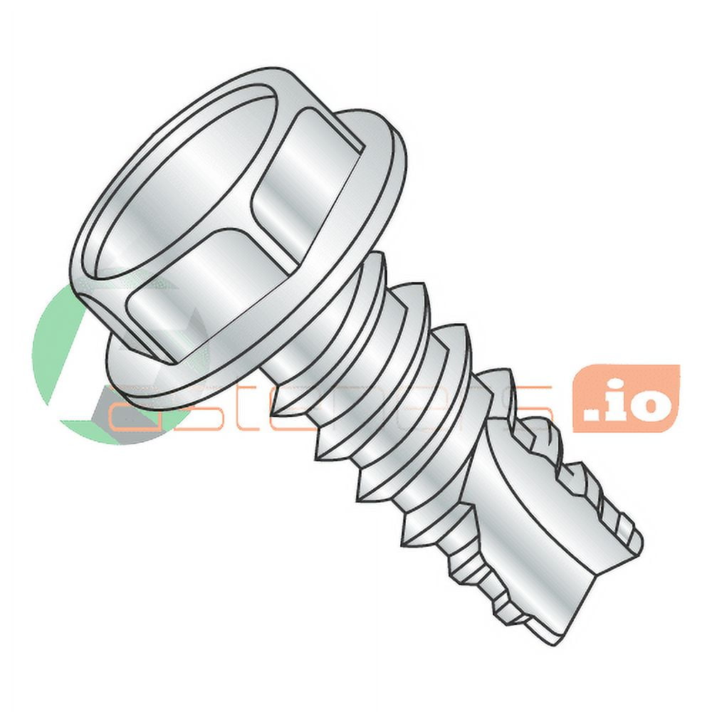 10 x 3/4" Type 25 Thread Cutting Screws / Unslotted / Hex Washer Head