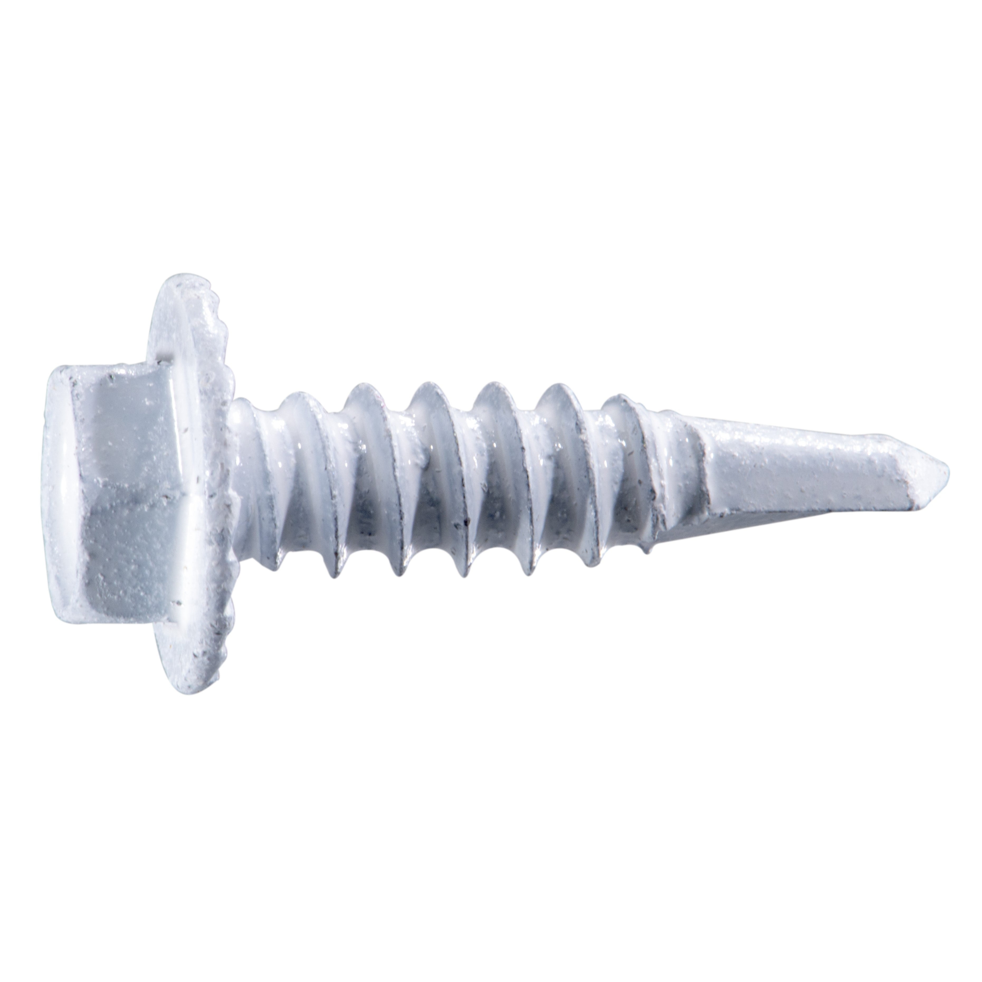 #10 x 3/4" White Hex Head Self-Drilling Screws (100 pcs.)