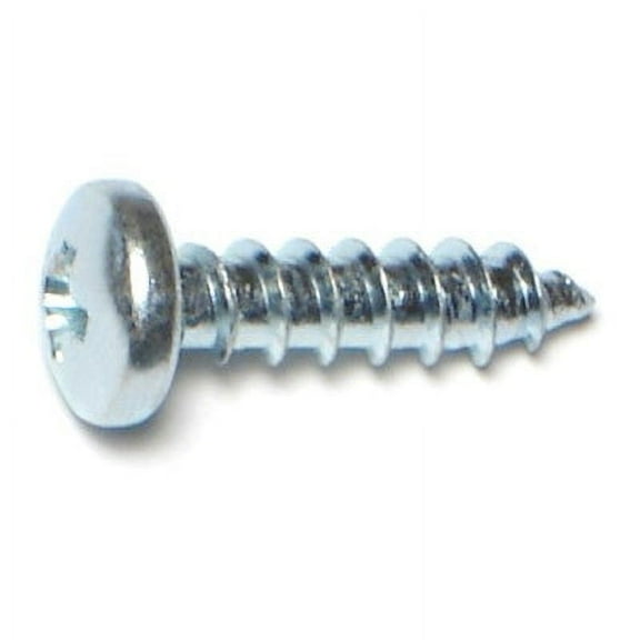 #10 x 3/4" Zinc Plated Steel Phillips Pan Head Sheet Metal Screws