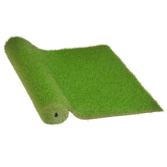 10' x 3' Artificial Turf Grass with Simulated Look & Feel UV Protection, & Drain Holes for Rain, 1.25" Height