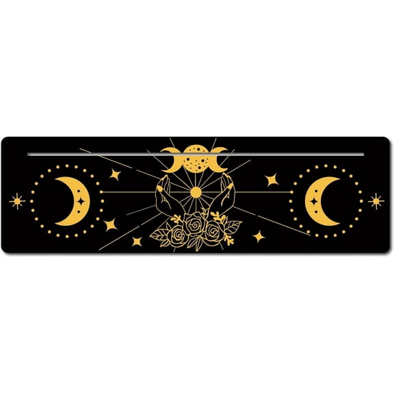 10 x 3 Inch Wooden Tarot Card Stand Black Rectangle Shaped Tarot Card Altar Display Holder for Witch Divination Tools Tarot Decor Wiccan Supplies (Rose Hand of Hope Moon) DIY