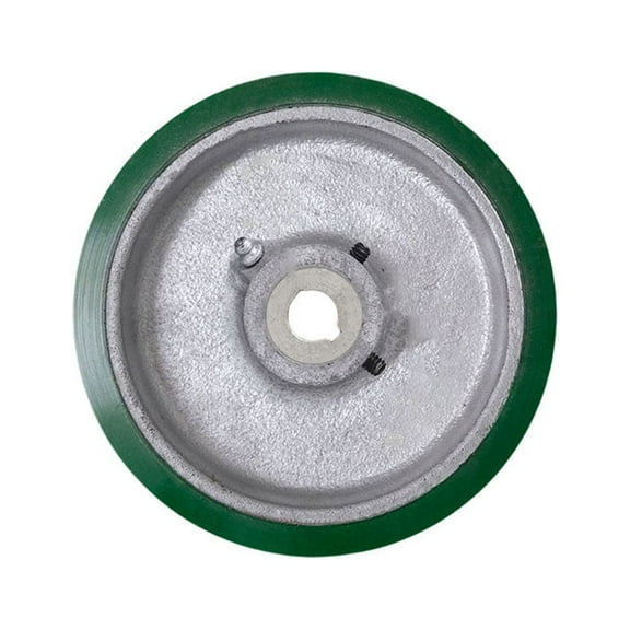 10" x 3" Poly Tread on Cast Iron Keyed Drive Wheel - 28mm Bore - Service Caster