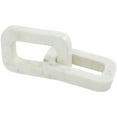 thumbnail image 1 of 10" x 3" White Marble Geometric 2 Link Chain Sculpture, by DecMode, 1 of 12