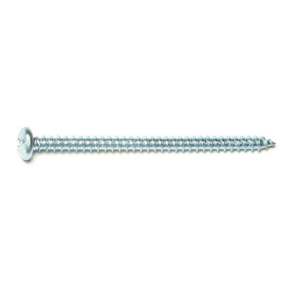 #10 x 3" Zinc Plated Steel Combo Pan Head Sheet Metal Screws SMSPS-439