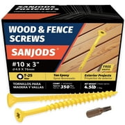 #10 x 3 in. Tan Star Flat Head Deck Screws, Exterior Wood Screws, 4.5 lb Box (350-Pieces)