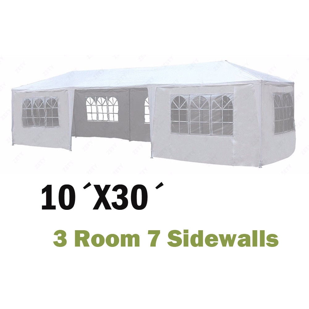 10' x 30' Waterproof Canopy Tent with 7 Removable Sides for Outdoor ...