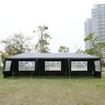 thumbnail image 1 of 10'x 30' Outdoor Party Tent with 8 Removable Sidewalls, Waterproof Canopy Patio Wedding Gazebo, Black, 1 of 1