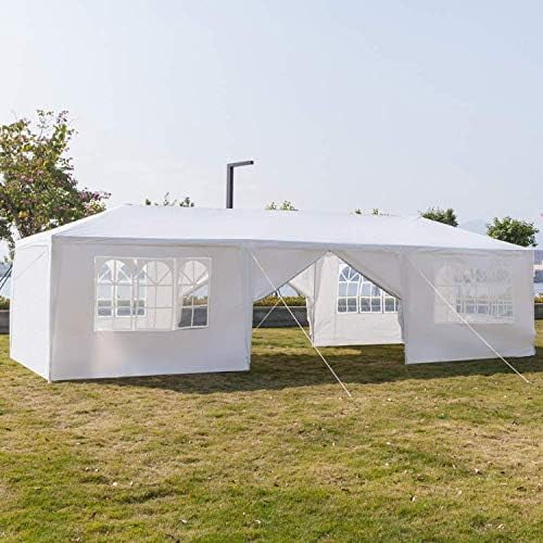 10' x 30' Party Wedding Tent Outdoor Canopy BBQ Shelter for Party Outdoors Activities$$Garden &