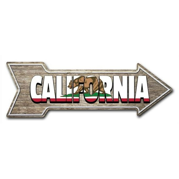 10 x 30 in. Indoor & Outdoor Decor Direction Sticker Vinyl Wall Decals - California - 24 in.
