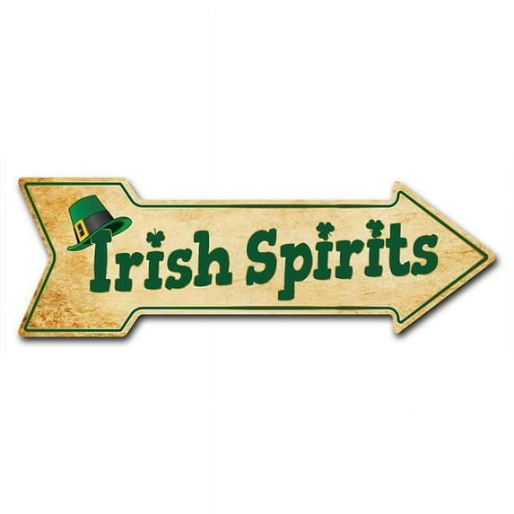 10 x 30 in. Indoor & Outdoor Decor Direction Sticker Vinyl Wall Decals - Irish Spirits - 24 in.
