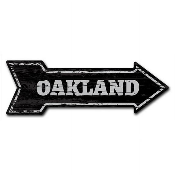 10 x 30 in. Indoor & Outdoor Decor Direction Sticker Vinyl Wall Decals - Oakland - 24 in.