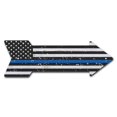 thumbnail image 1 of 10 x 30 in. Wide American Flag Thin Blue Line Arrow Sign, 1 of 1