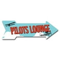 thumbnail image 1 of 10 x 30 in. Wide Pilots Lounge Arrow Sign, 1 of 1