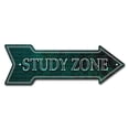 thumbnail image 1 of 10 x 30 in. Wide Study Zone Arrow Sign, 1 of 1