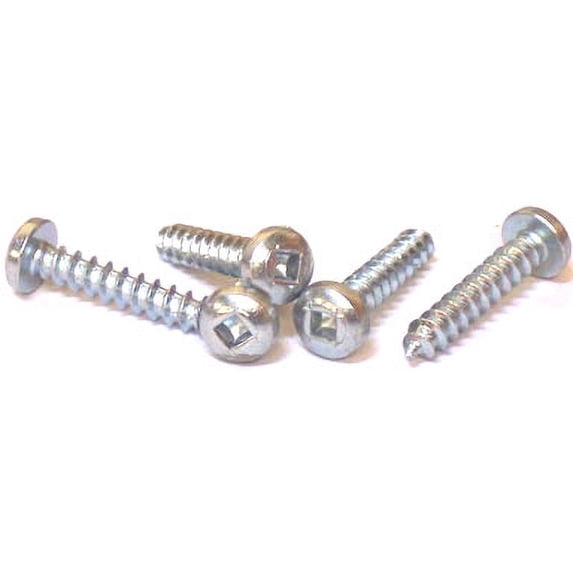#10 x 4" Type A Self-Tapping Screws / Square / Pan Head / Steel / Zinc - 600 Piece Carton