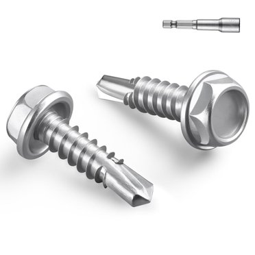 10-16 X 1/2\" Slotted Hex Washer Head Sheet Metal Screw, Zinc Plated...
