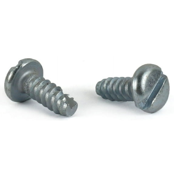 #10 x 5/8" Type 25 Thread Cutting Screws / Slotted / Pan Head / Steel / Zinc - 7000 Piece Carton