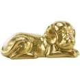 thumbnail image 1 of 10" x 5" Gold Ceramic Laying Dog Sculpture with Matte Finish, by DecMode, 1 of 11